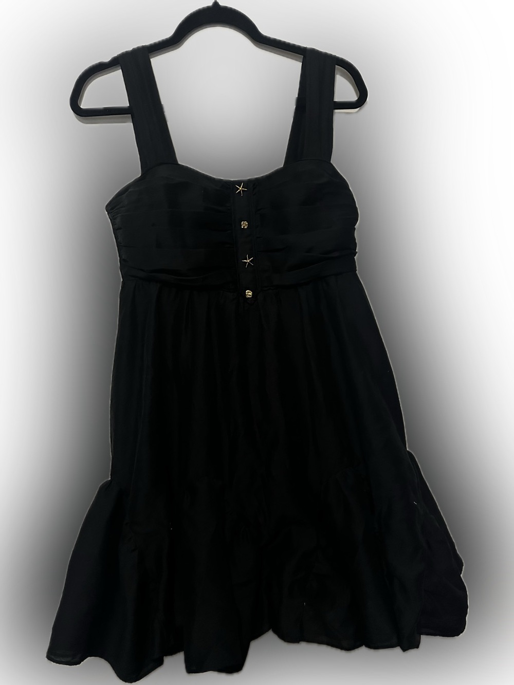 Nordstrom Ciebon black ruffle Dress size M